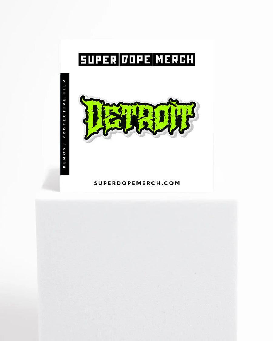 Flamin Hot Detroit Acrylic Pin - Super Dope Merch