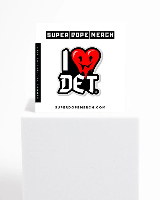 I Love Detroit Acrylic Pin - Super Dope Merch